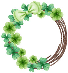 Luck of the Irish! Watercolor Shamrock Design for St. Patrick's Day