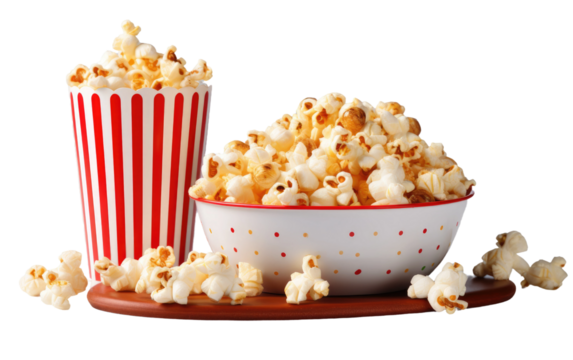 Bollywood Movie Night Popcorn Kit Featured on White or PNG Transparent Background.