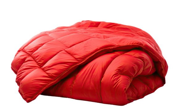 Feathered Grandeur Artful Display of Canadian Goose Down Comforter Unveiled in High Resolution on White or PNG Transparent Background.