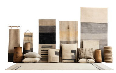 Featuring a Range of Woolen Rugs on White or PNG Transparent Background.