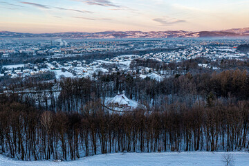 Nowy Sącz, Skansen, Zima.