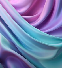 Fototapeta premium A vibrant blend of purples and blues on smooth silk fabric, creating an elegant and modern backdrop. Generative AI.