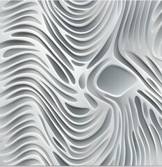 A 3d paper cutout of a wave pattern. Generative AI.