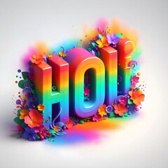 3D Holi Text