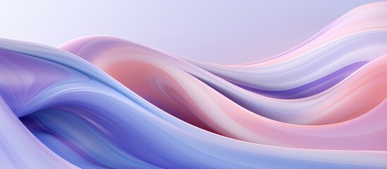 Smooth Abstract Wave in Pastel Colors, Elegant Conceptual Design with Fluid Curves and Soft Tones