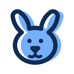 bunny filled line icon