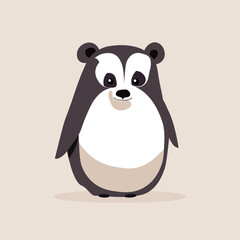 minimalistic illustration. panda. fantastic character from the animal world.