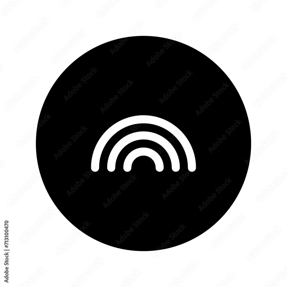 Wall mural rainbow line circular icon