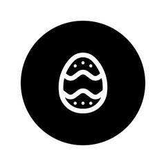 easter egg line circular icon