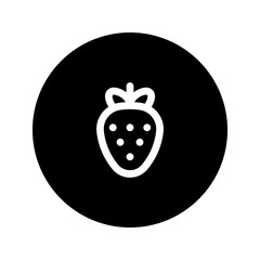 Fototapeta premium strawberry line circular icon