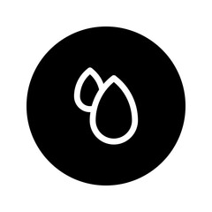 raindrop line circular icon