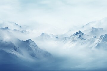 Fototapeta na wymiar Snowy winter mountain landscape