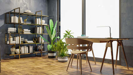Large luxury modern bright interiors Living room mockup illustration 3D rendering computer digitally generated image