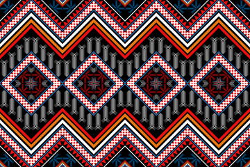 mexico pattern ethnic designs geometric shapes Triangular color tear drop ikat black yellow orange white tribal pattern designs pattern for Textile printing business Wallpaper, carpet fabric Cushions