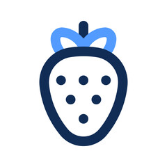strawberry outline color icon