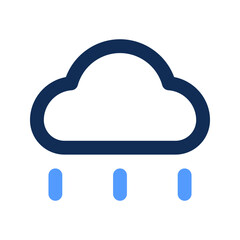 rain outline color icon