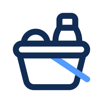 recommend clip art: picnic basket outline color icon