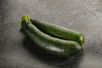 Raw young small green zucchini