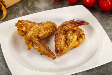 Tasty roasted chicken wing with spices