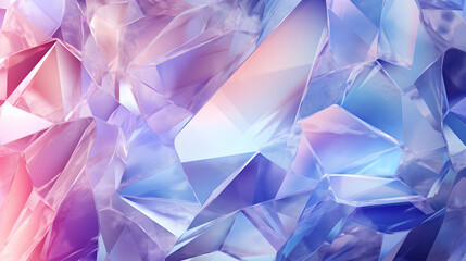 Abstract 3d geometric crystal background. iridescent