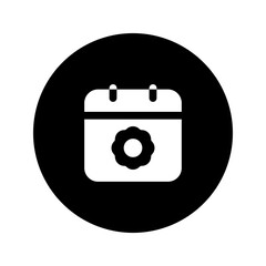 spring glyph circular icon