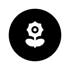Naklejka premium sunflower glyph circular icon