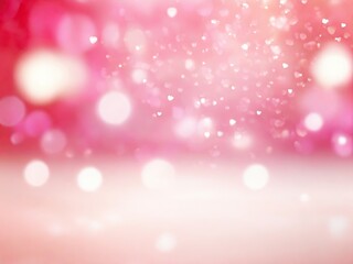 Fototapeta na wymiar Gorgeous blurred pink with a little red background with a bokeh style for Valentine's Day
