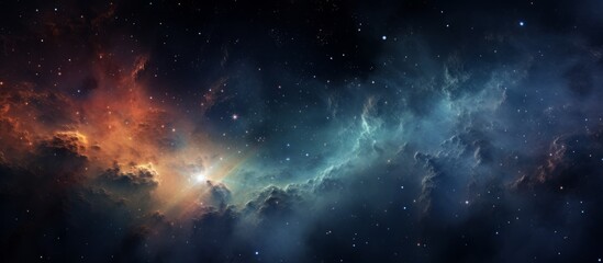 Radiant Nebula and Interstellar Clouds in Deep Space