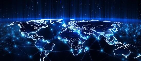 Global Network Connectivity with Digital World Map