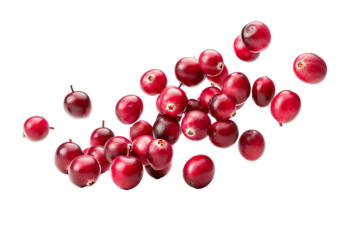 Isolated red berry on a white background, a fresh and healthy image of juicy fruits, perfect for a vegetarian and natural diet