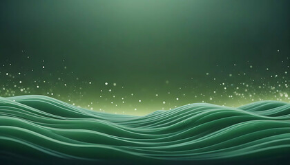 Horizontal banner with waves. modern waves background illustration with dark green, olive drab and very dark green color.