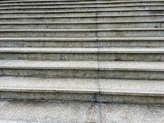 Wide concrete staircase. Stree concrete stair.