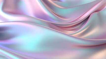 Abstract iridescent holographic cloth background.