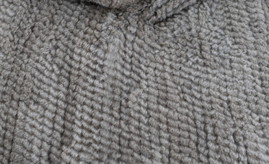 Hoodie Pullover aus braunes Kunstfell zur Hintergrund Nutzung