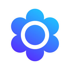 flower gradient fill icon