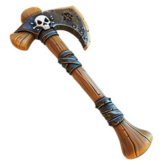 Pirate crutch in cartoon style, cut out - stock png.