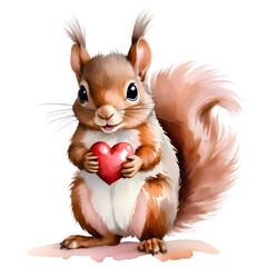 a cute baby squirrel holding a hearth