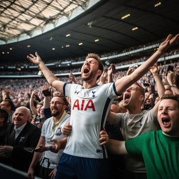 group of tottenham fans support their teams