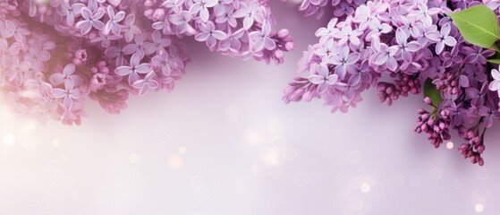 Purple lilac flowers floral spring background