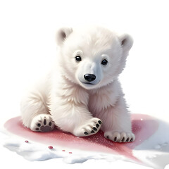  baby polarbear valentine theme