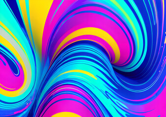 Modern colorful flow poster background. Abstract wavy color paint Liquid,Rainbow wave multicolored,wallpaper background,blue waves artistic canvas pants pink streams silk.Art texture for cards poster 