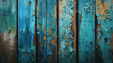 Shabby chic green and blue wooden background, abstract vintage wallpaper, minimalistic backdrop, old wooden background	