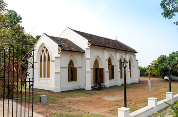 Fototapeta na wymiar St John’s Anglican Church, also known as English Church, was built in 1869 CE using an endowment from Sir Edward Brennan, a Master Attendant at Thalassery Port.