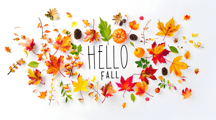 fall greetings say hello fall