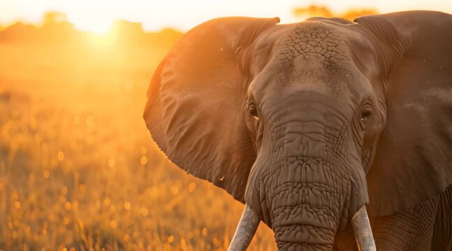 elephant in the savannah