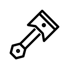 Car Piston Icon With Outline Style. Vector Illustration

