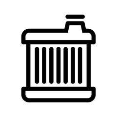 Car Radiator Icon With Outline Style. Vector Illustration
