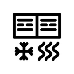 Car Air Conditioner Icon with Outline Style, Vector Illustration