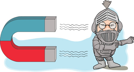 Fun cartoon showing the magnet's gravitational pull.