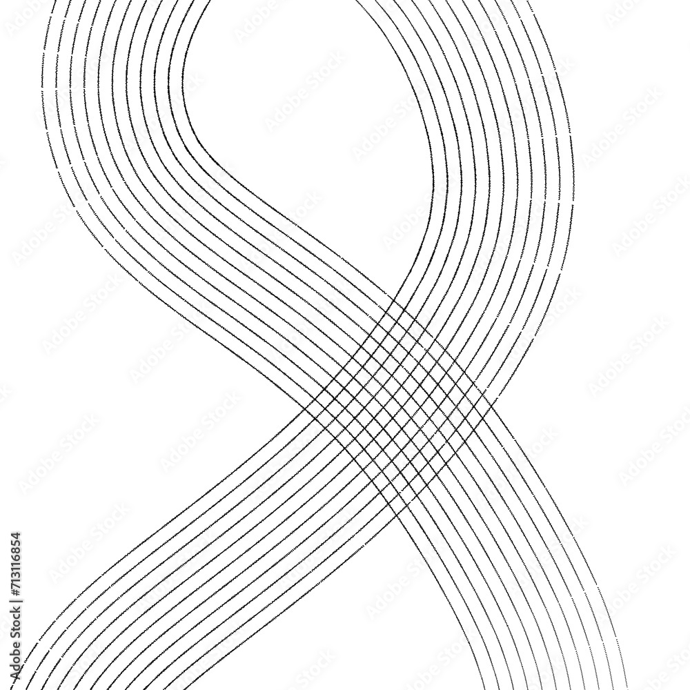 Poster wave lines element design template, wavy line modern design template file format png transparent bac